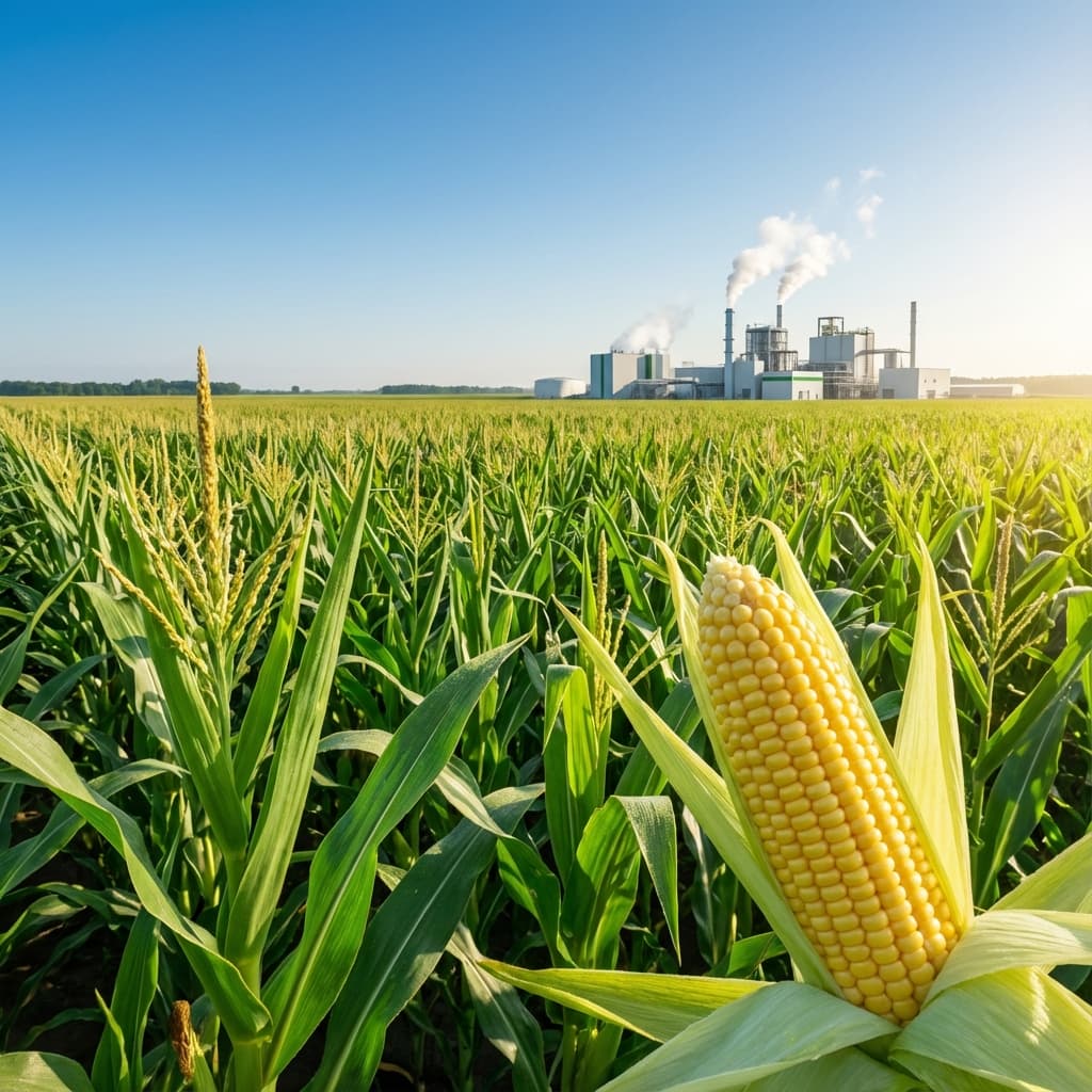 A corn field used for biofuel production